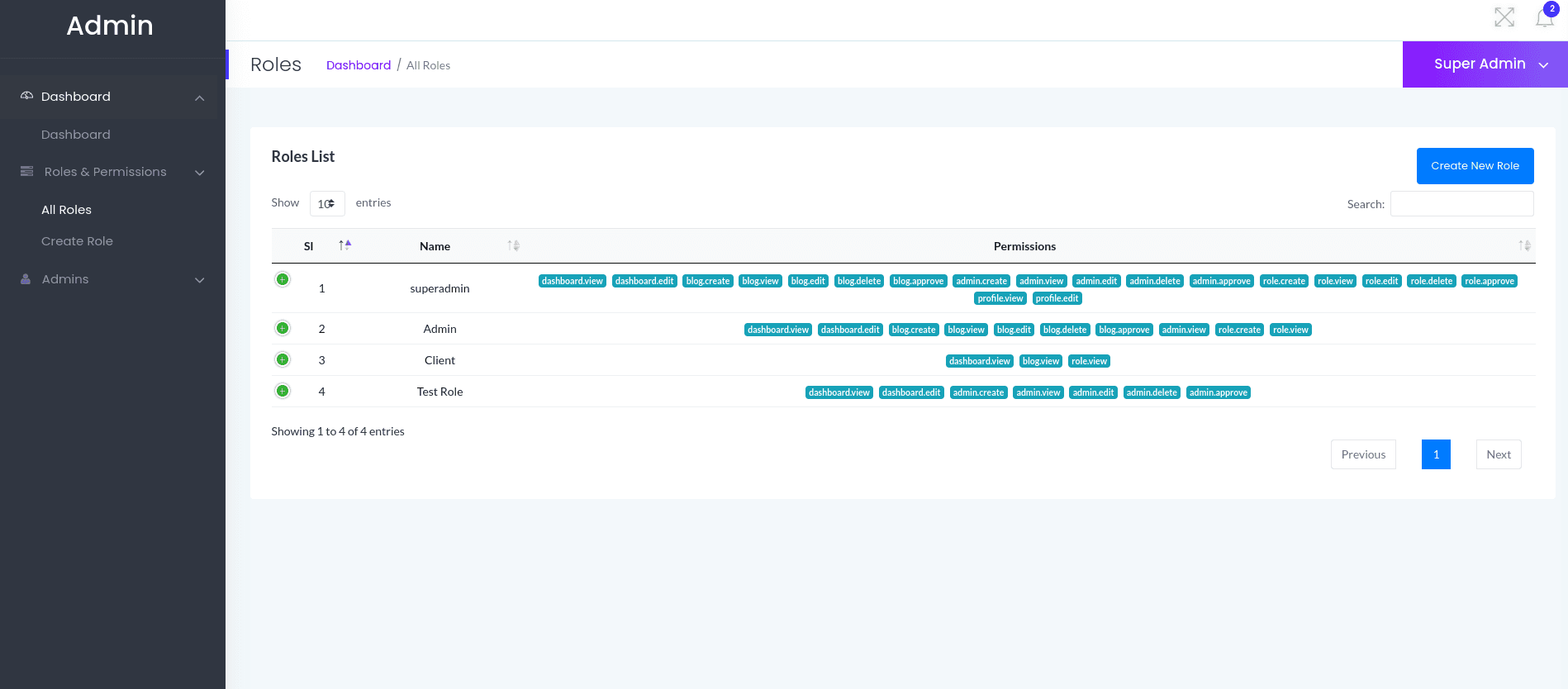 Laravel Role & Permission Management