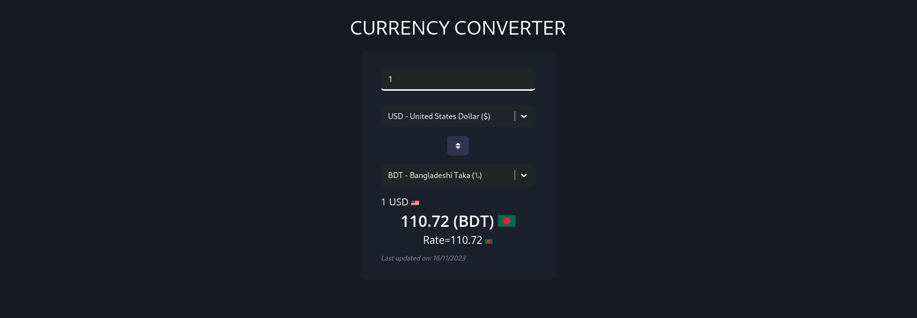 Simple Currency Converter App (UK client)