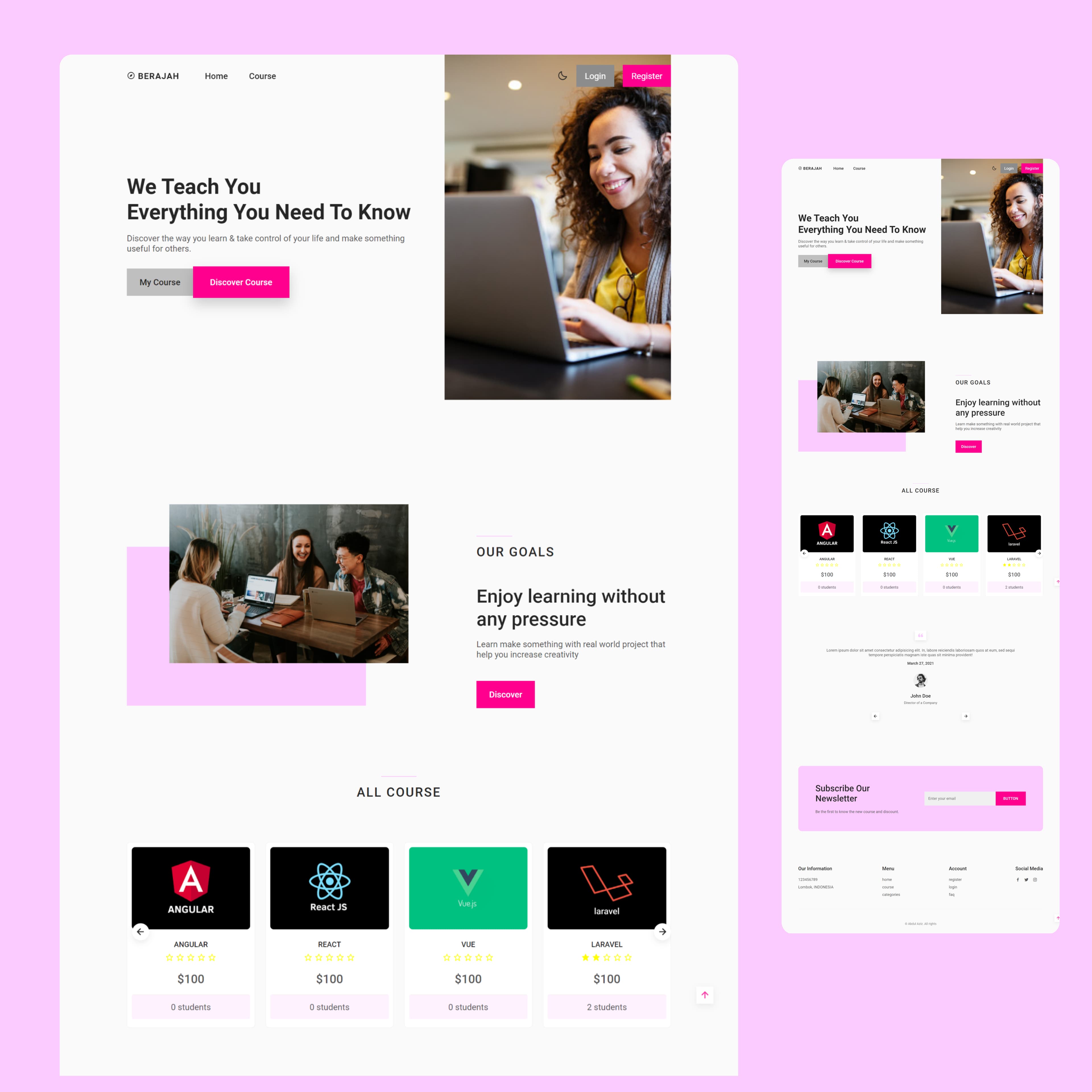 Laravel Single Vendor LMS Platform
